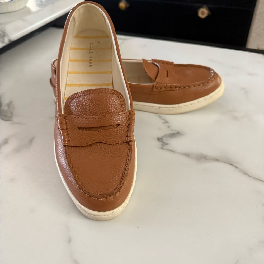 Cole Haan Tan Leather Loafers - Picture 2 of 3